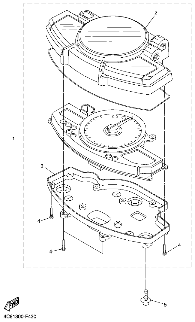 Yamaha R1 2008 METER parts diagram